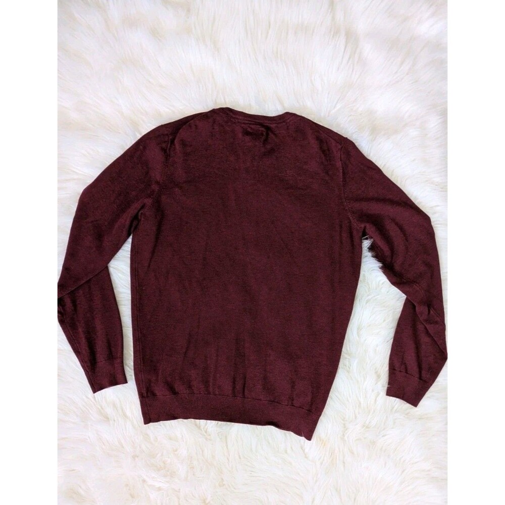 Buffalo David Bitton Burgundy Sweater Men’s Large Crewneck Pullover - Picture 3 of 9
